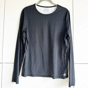 Hang Ten Women’s Long Sleeve Sun Tee UPF 50+ Black Size Medium